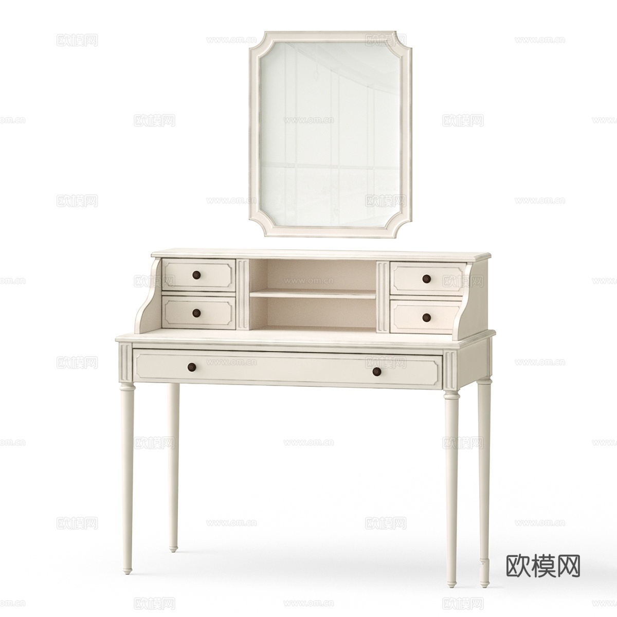 带镜梳妆台3d模型下载