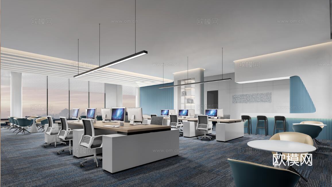 科技办公楼 最新全套施工图 效果图合集cad施工图