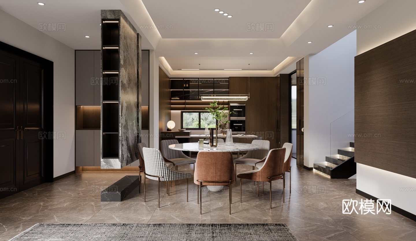 别墅样板间 最新全套施工图 效果图合集cad施工图