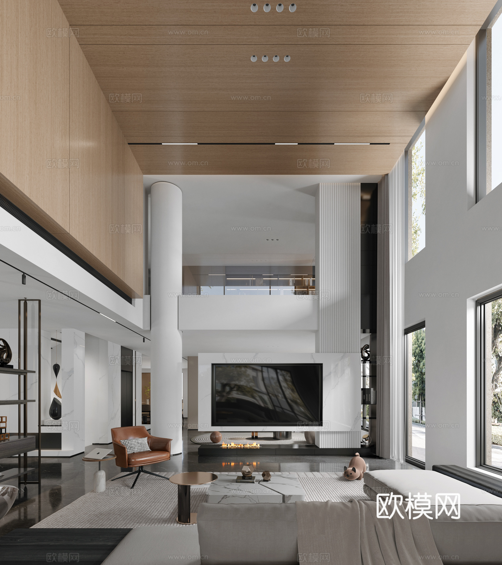 别墅样板间 最新全套施工图 效果图合集cad施工图