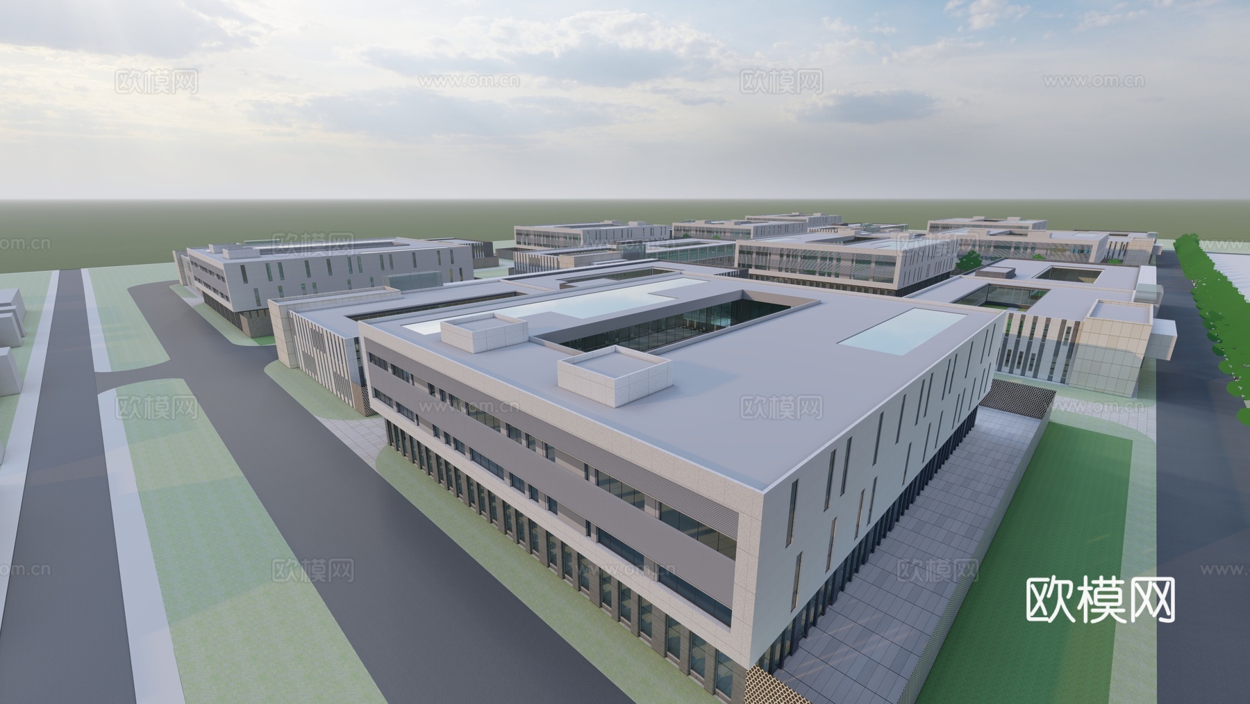 现代工业园su模型