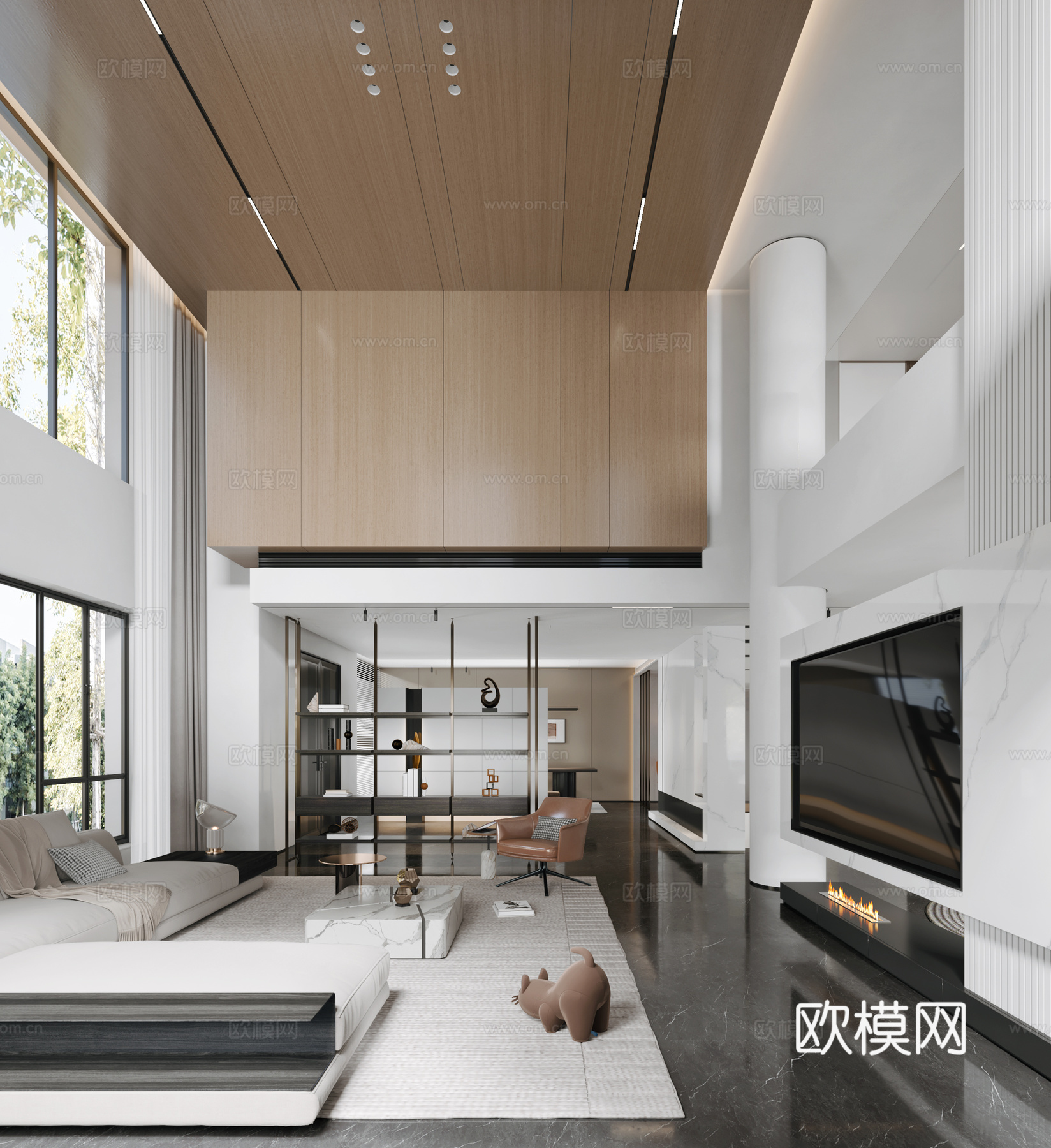 别墅样板间 最新全套施工图 效果图合集cad施工图