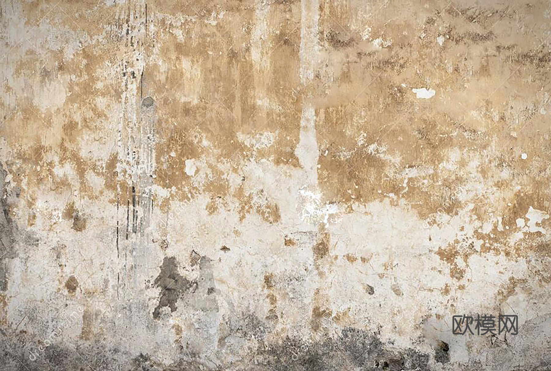 现代破旧老墙_破损墙面