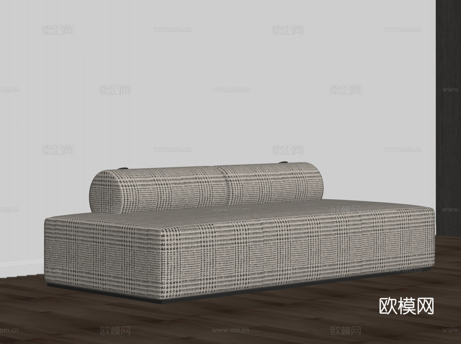 现代布艺换鞋凳 沙发凳su模型