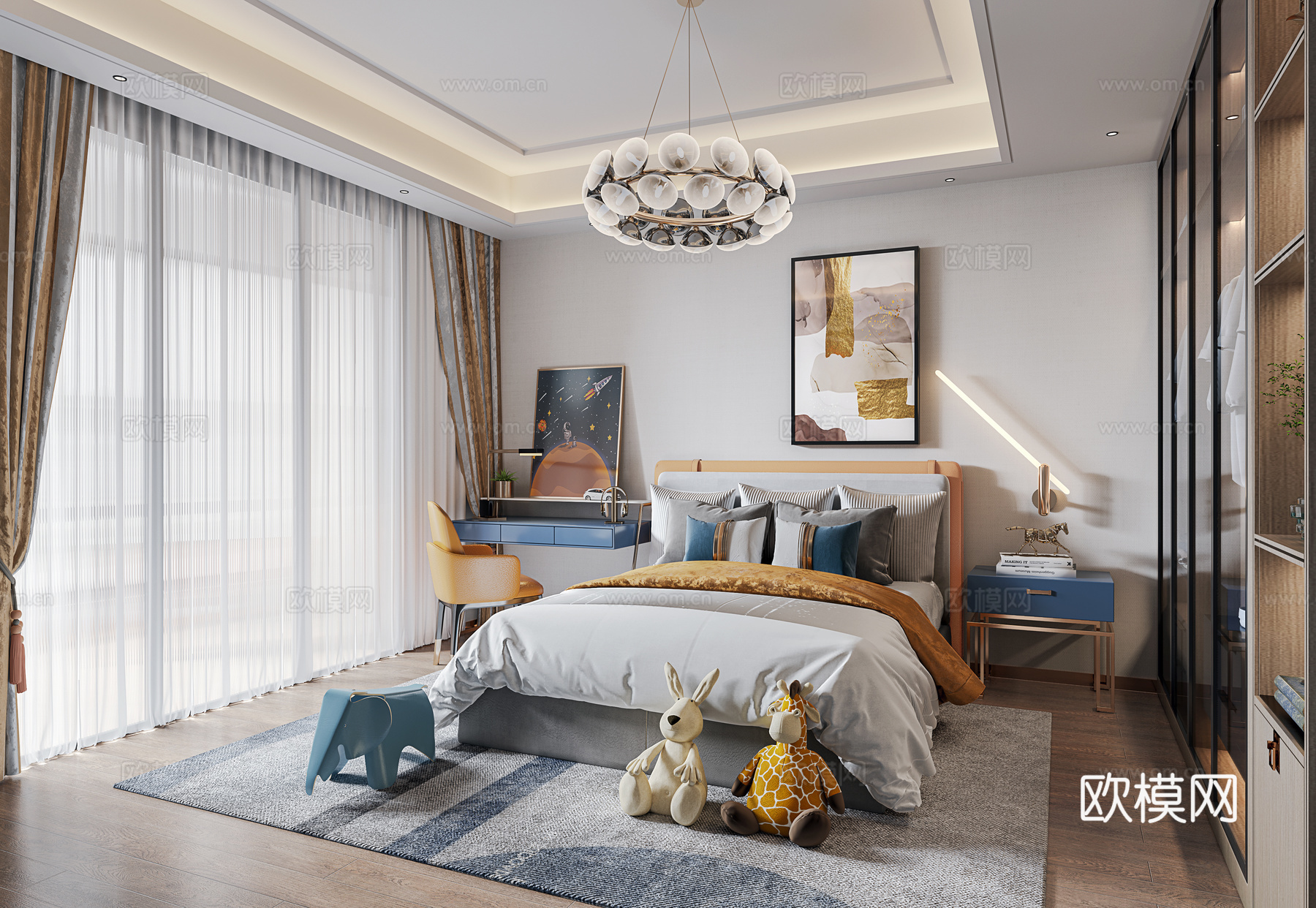 别墅样板间 最新全套施工图 效果图合集cad施工图