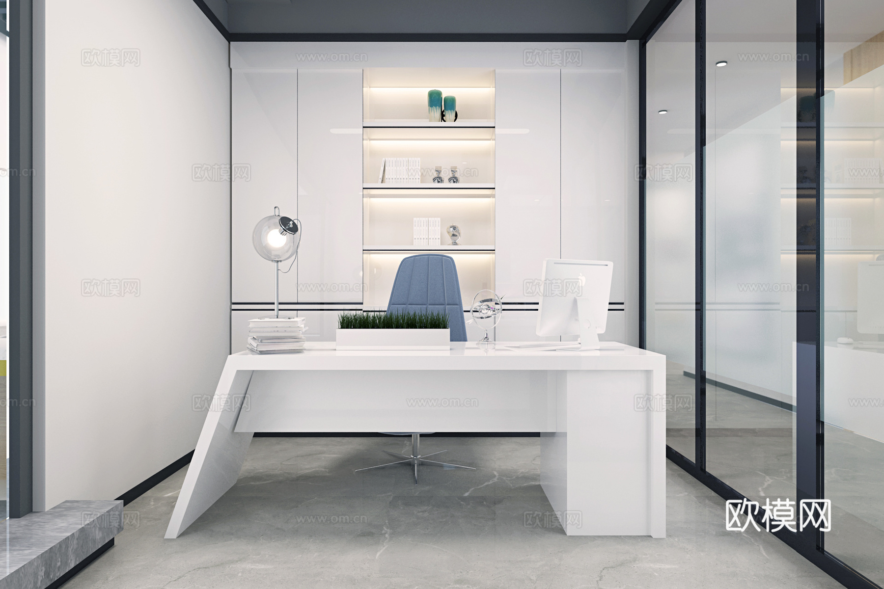 办公室 最新全套施工图 效果图合集cad施工图