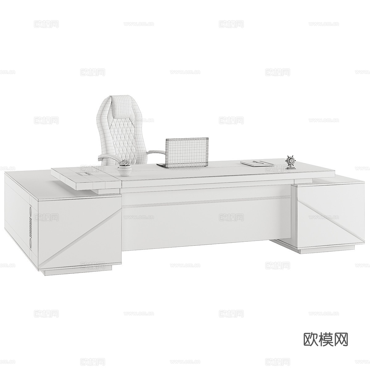 现代 Normani 办公桌椅3d模型下载（渲染图7）