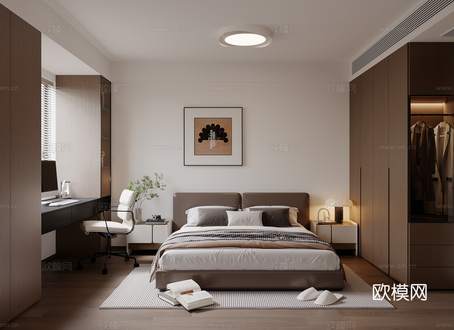 意式卧室儿童房su模型