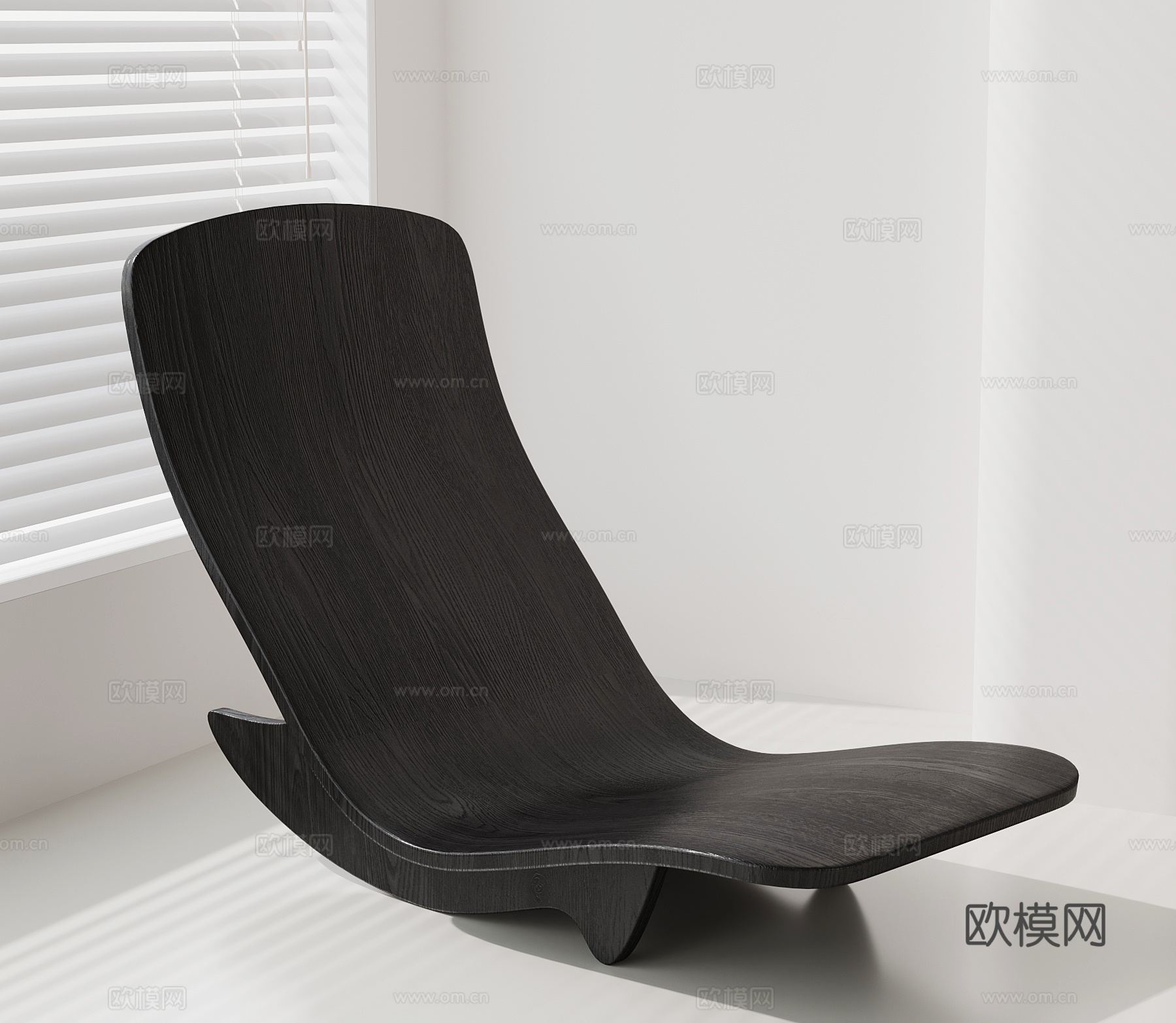 现代意式躺椅 皮质躺椅3d模型下载