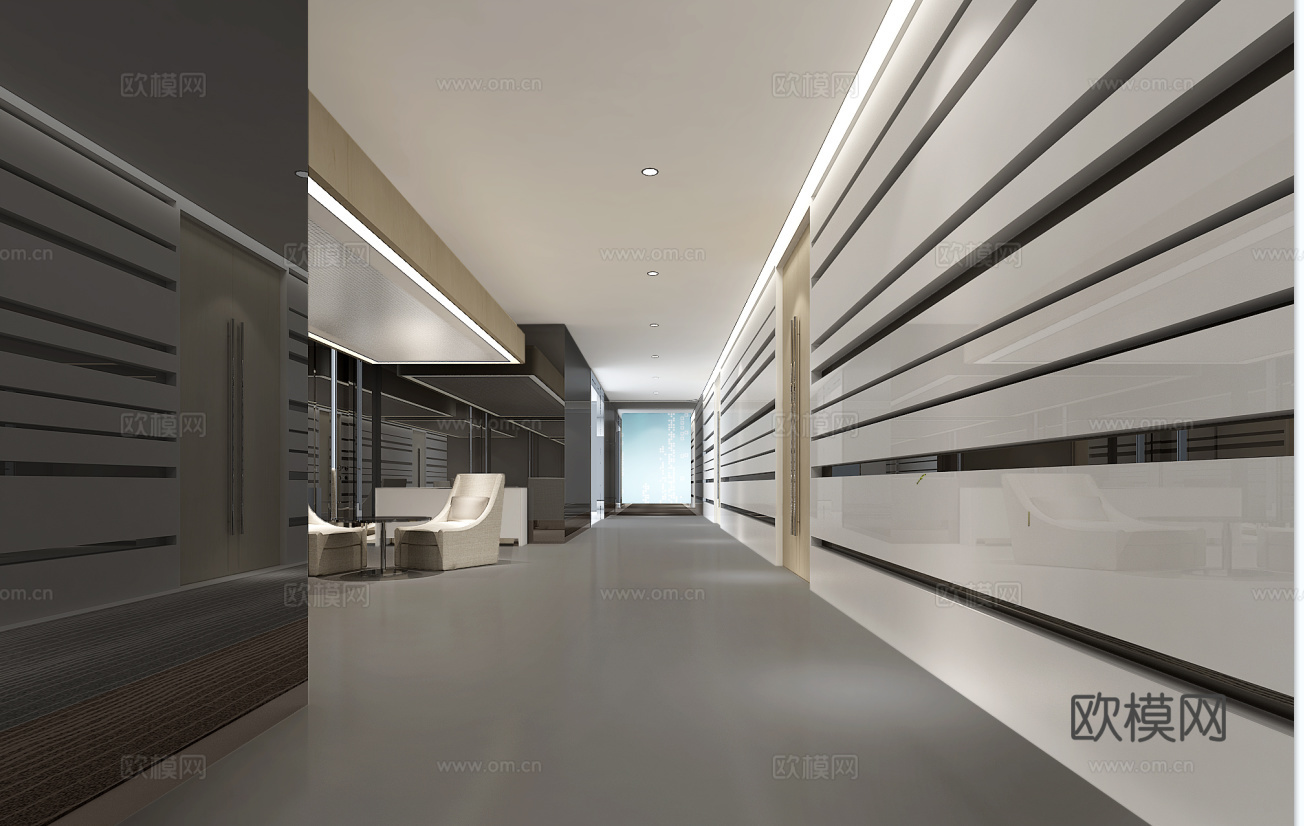 办公室 最新全套施工图 效果图合集cad施工图