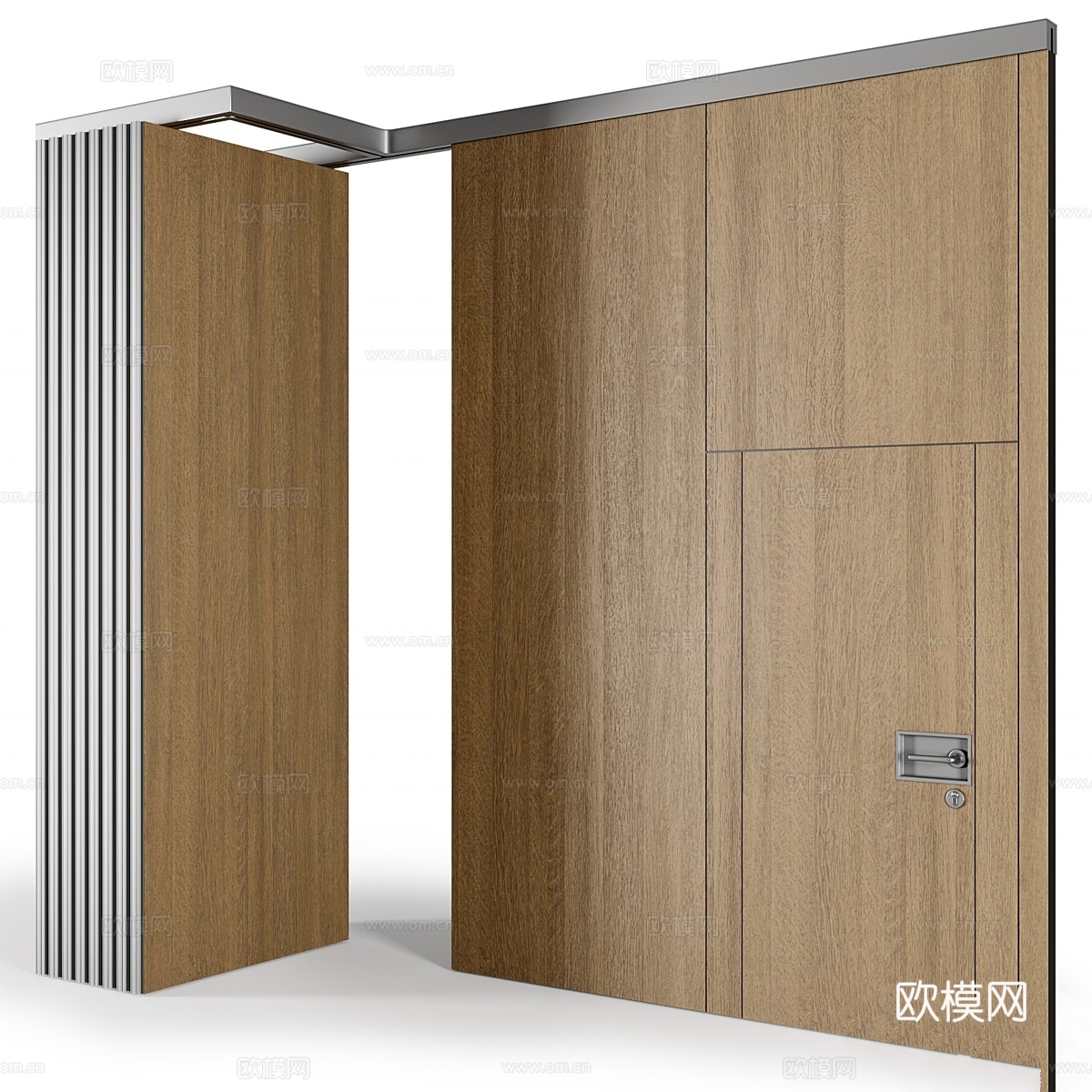 隔音滑动隔断墙3d模型下载