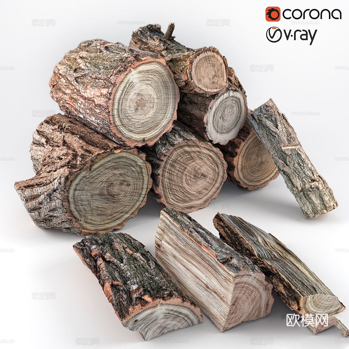 刺槐木3d模型下载