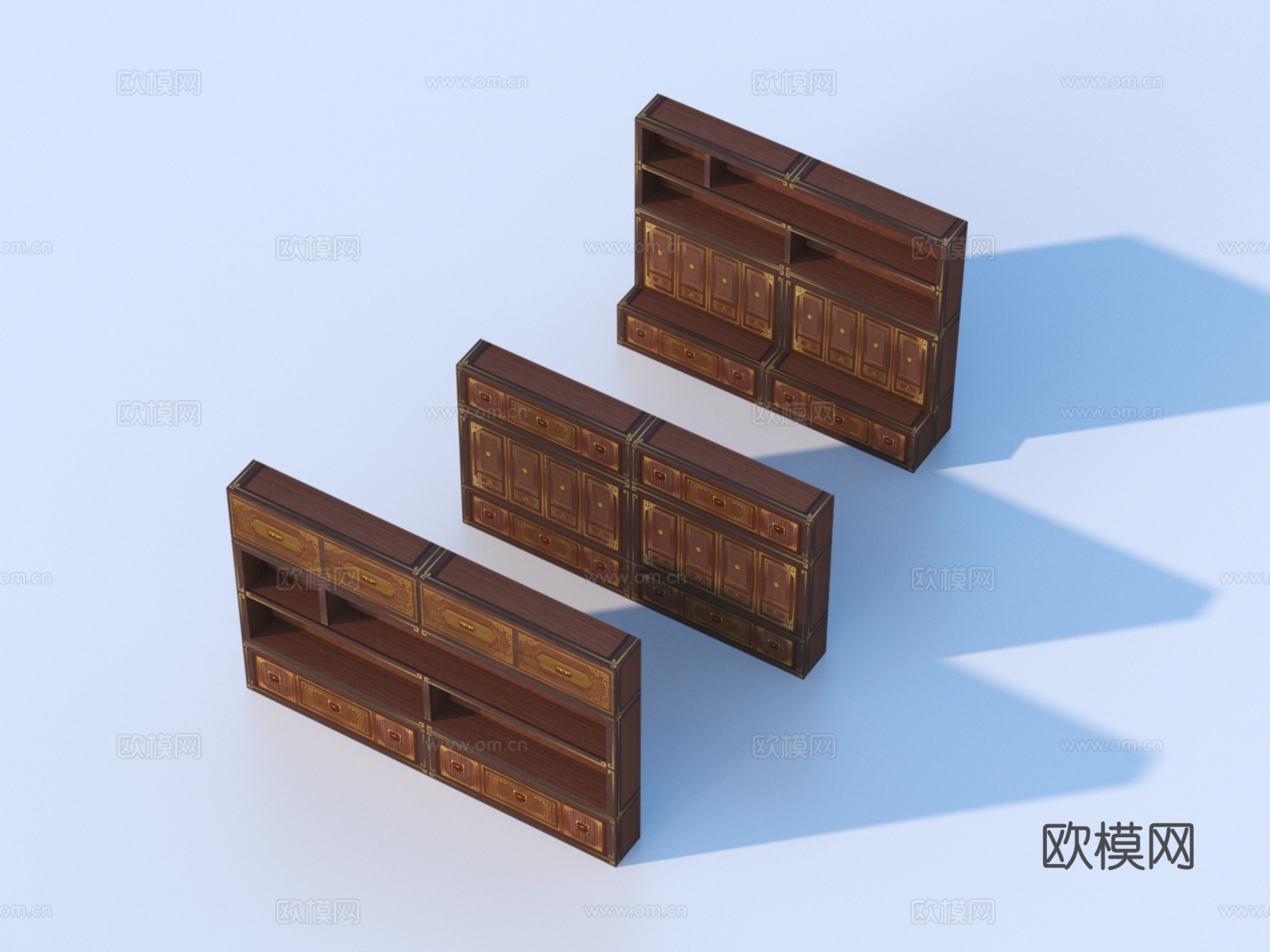 柜子 中药柜 木柜子3d模型下载