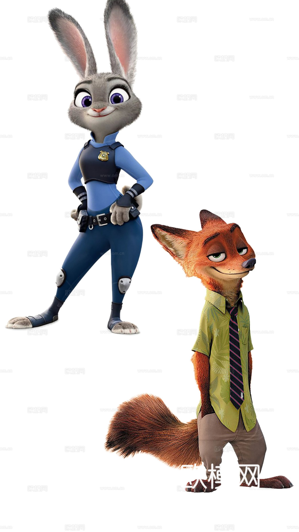 疯狂动物城装饰 电影院网红玩偶 商场电影网红装饰 网红打卡动su模型