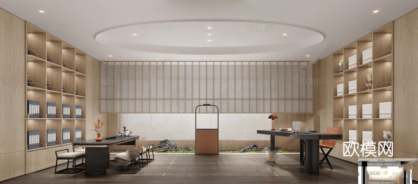 办公室 最新全套施工图 效果图合集cad施工图