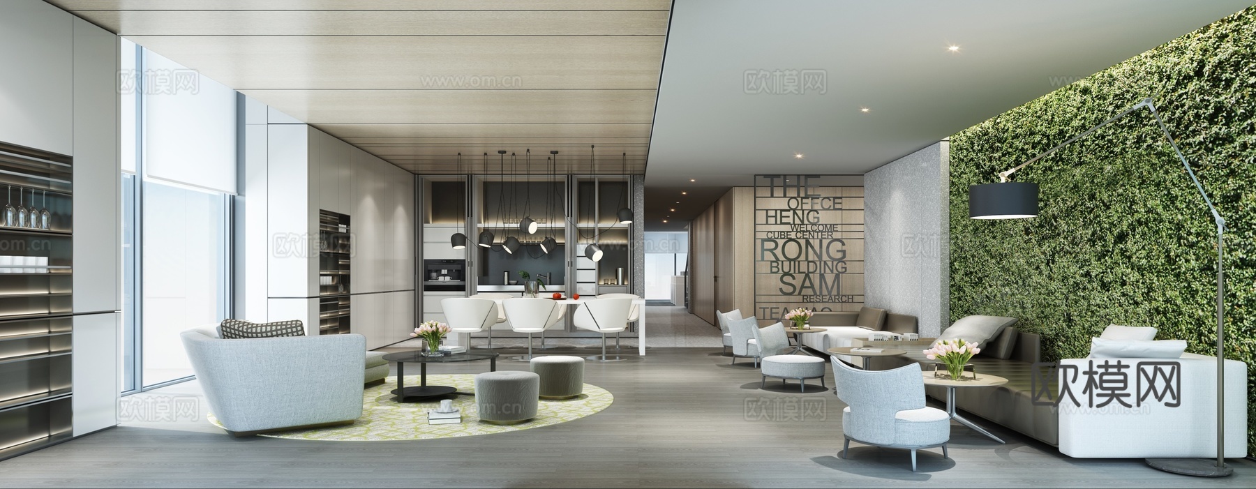 办公楼 最新全套施工图 效果图合集cad施工图