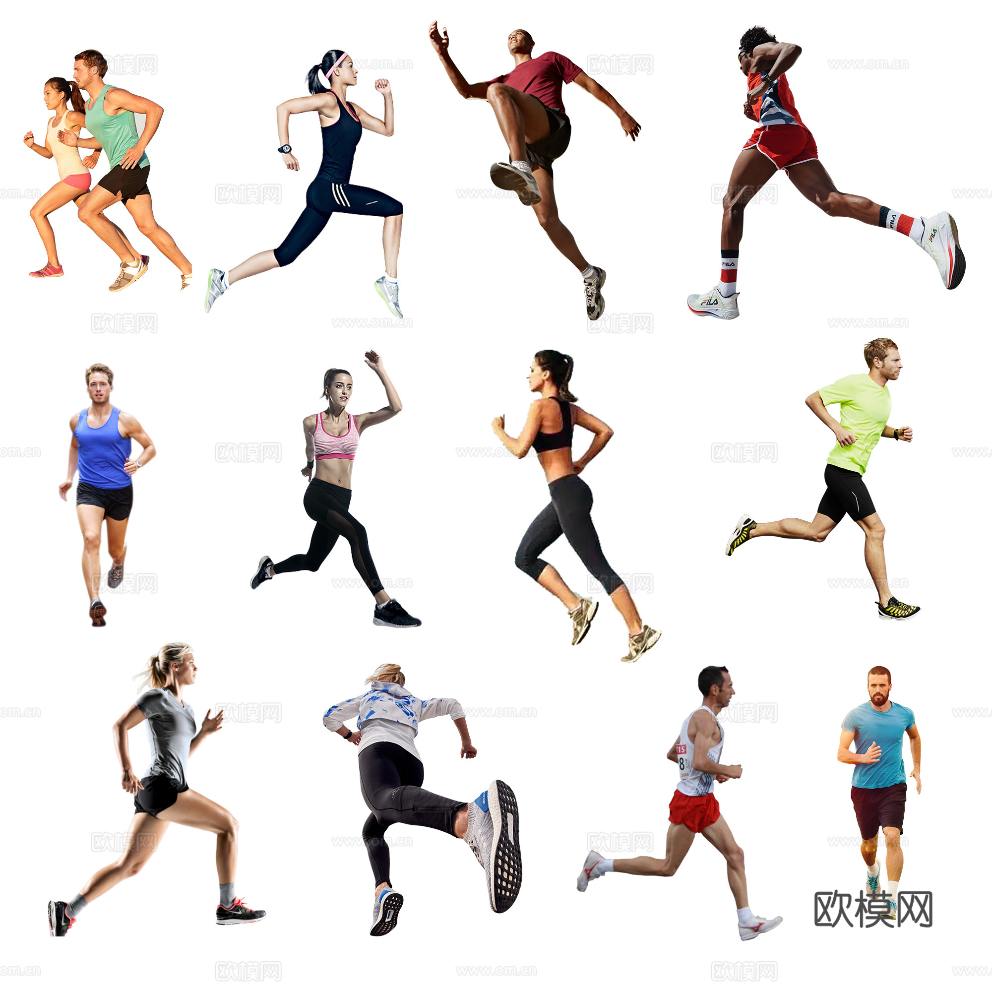 奔跑姿态人物下载