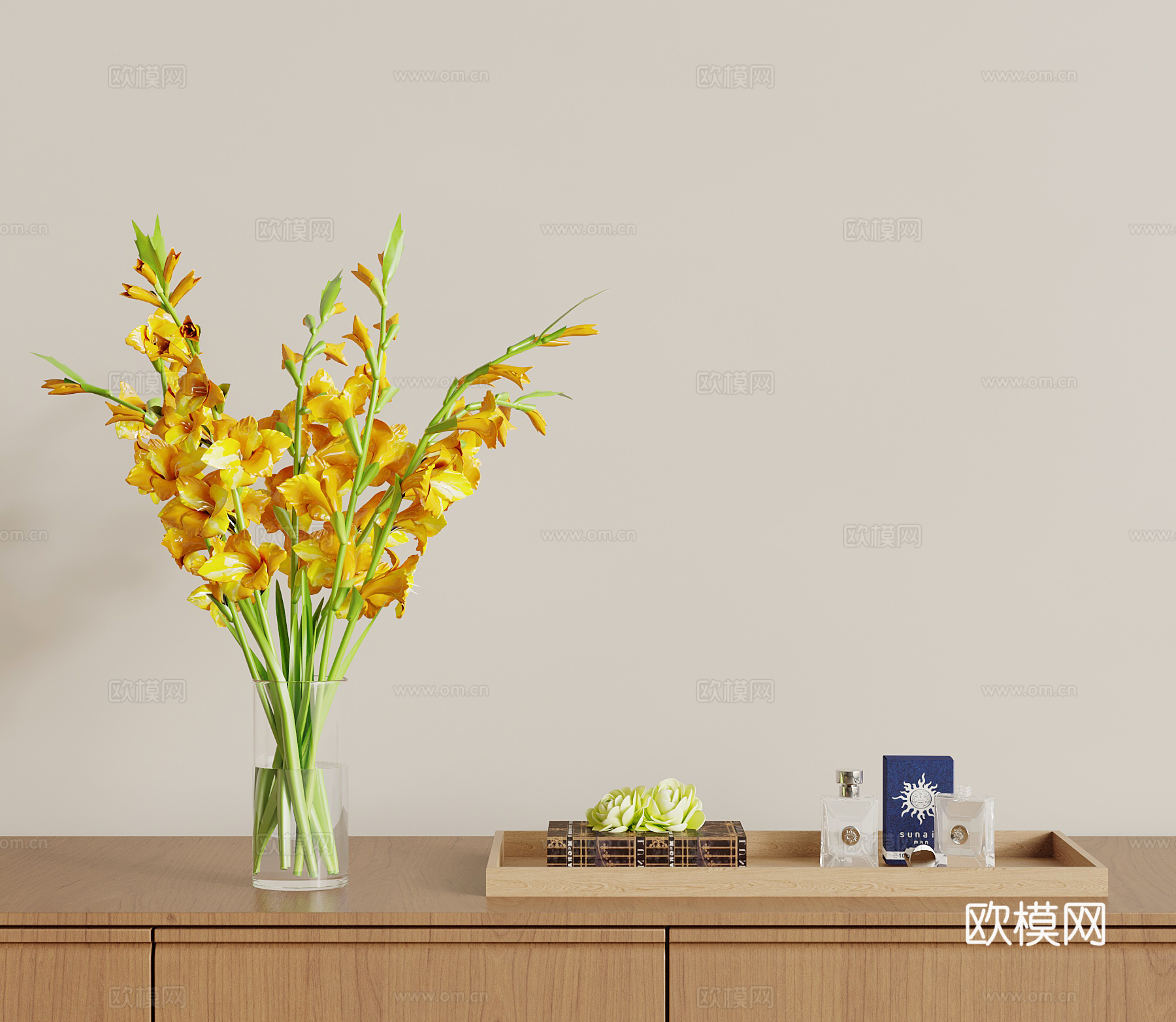 现代花瓶摆件su模型