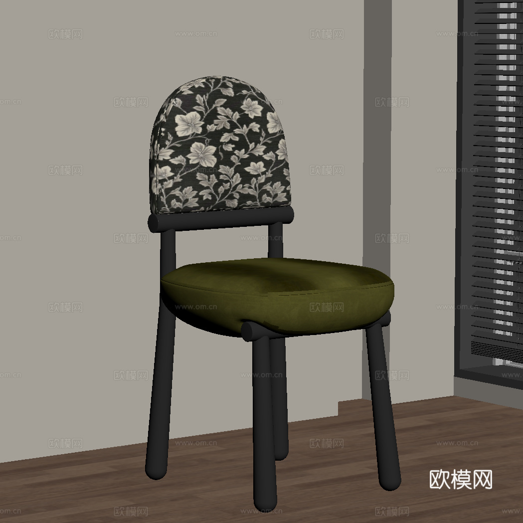 法式复古餐椅 椅子 单椅su模型