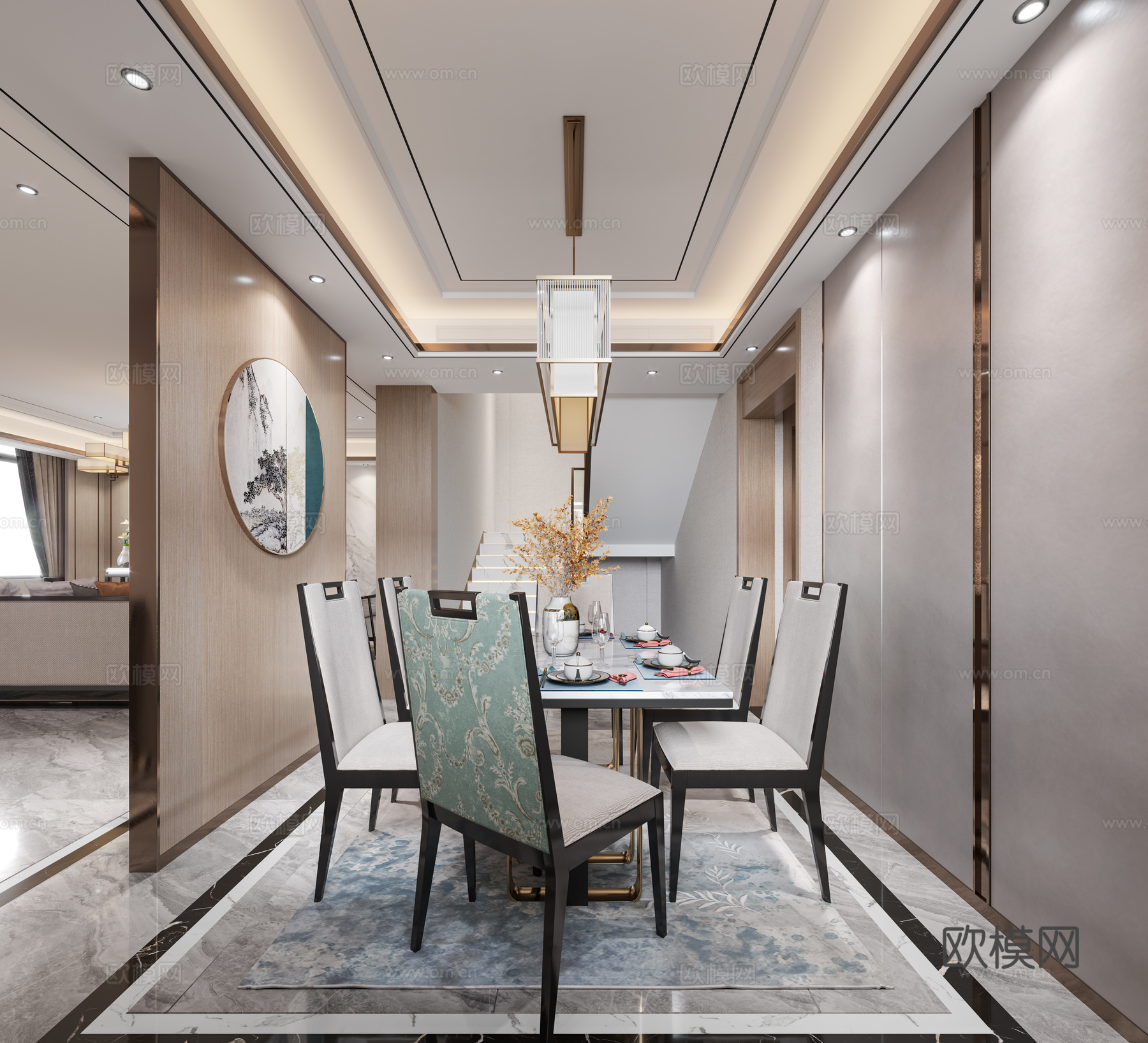 别墅样板间 最新全套施工图 效果图合集cad施工图