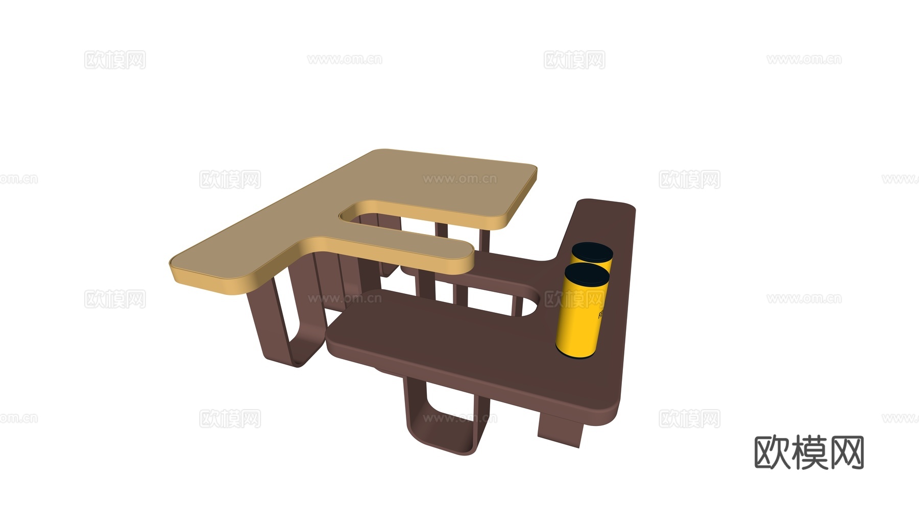 金属茶几 双F 茶几su模型