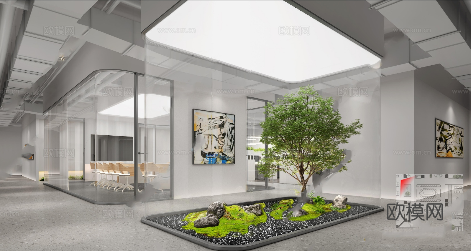 办公室 最新全套施工图 效果图合集cad施工图