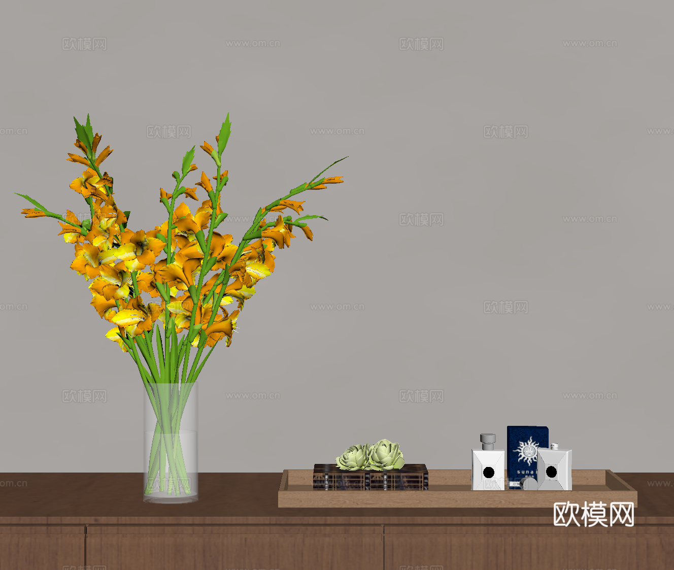 现代花瓶摆件su模型