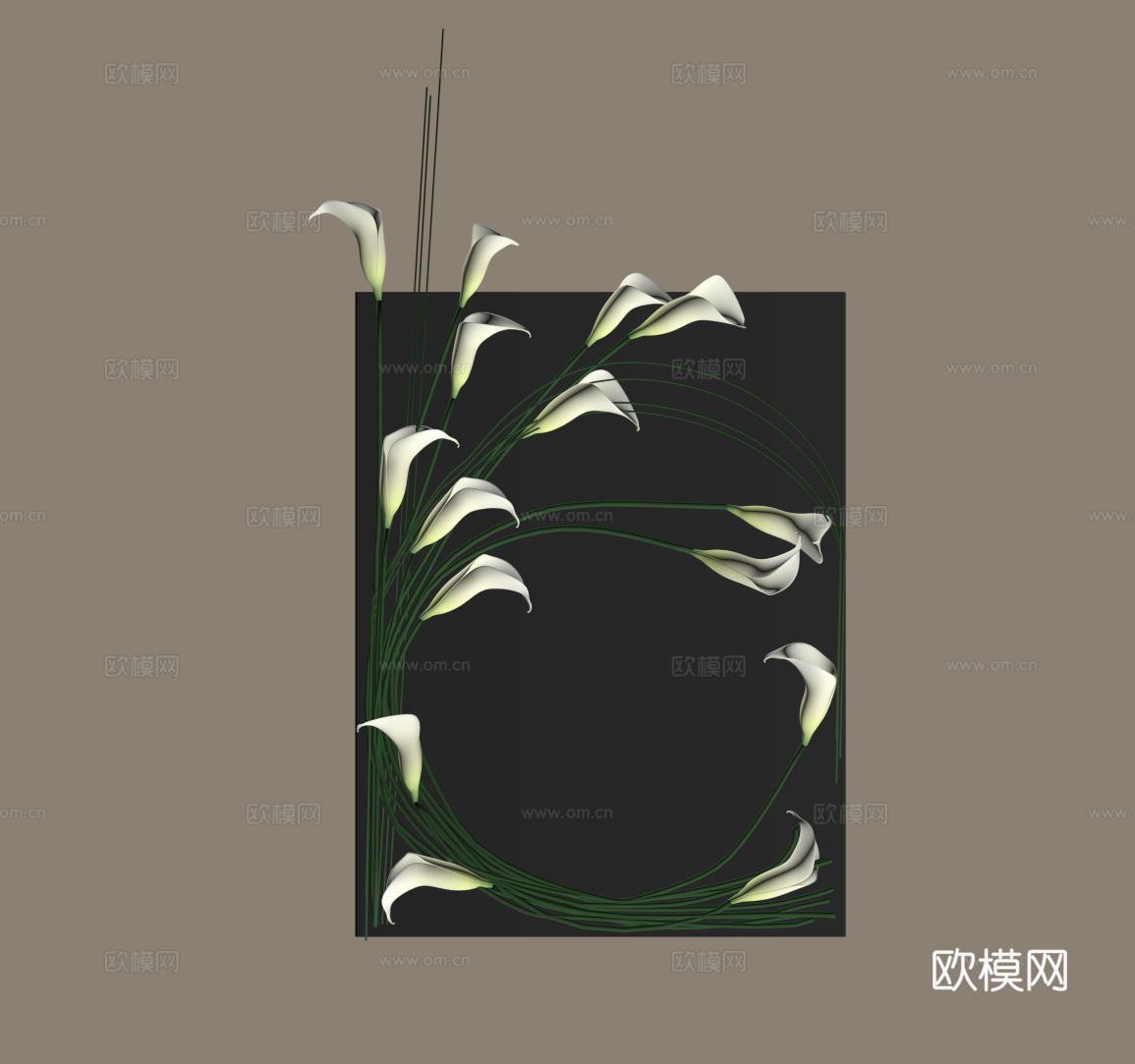 现代墙饰 挂画 立体挂画su模型