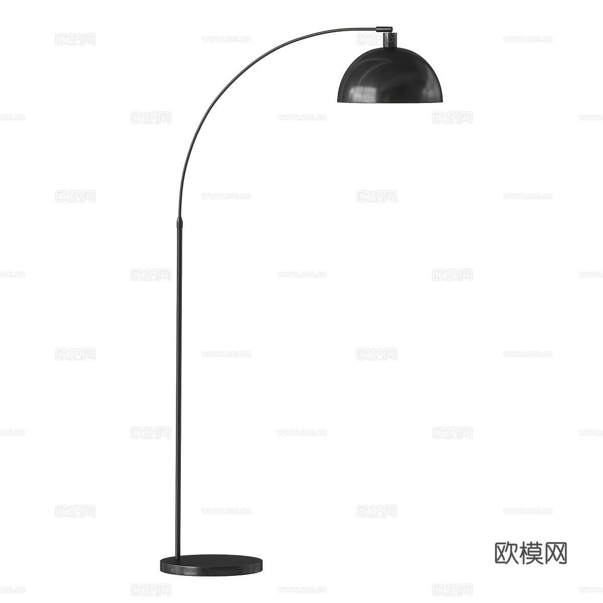 现代意式极简 Greno 黑色落地灯3d模型下载（渲染图2）