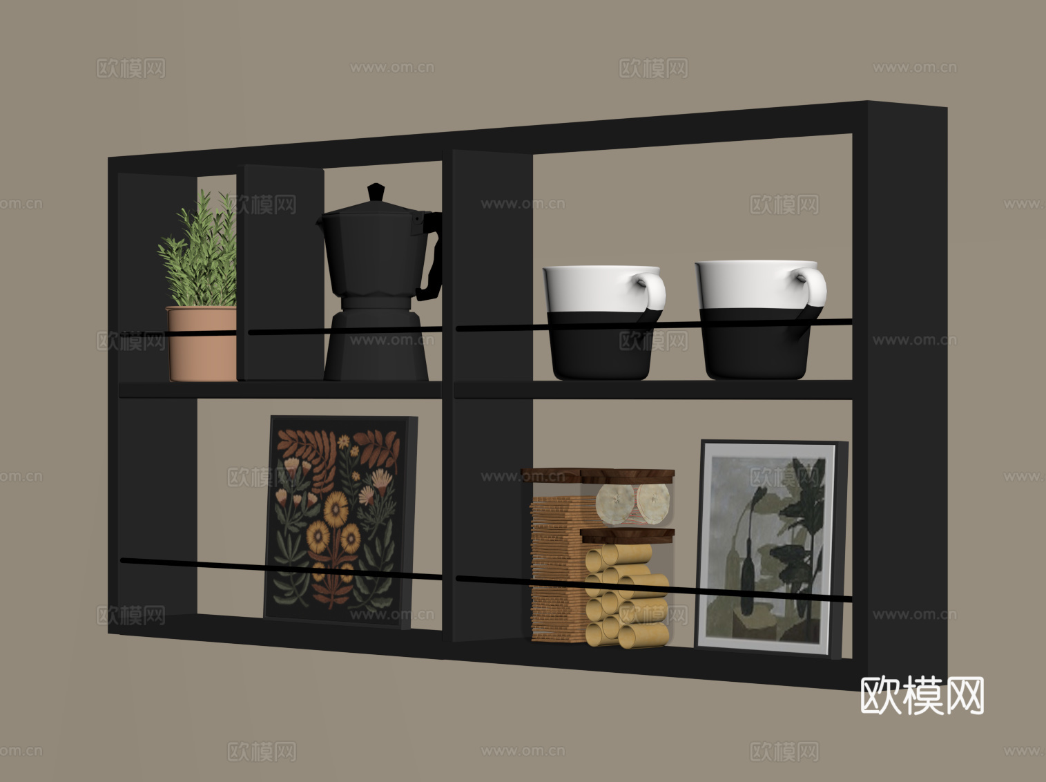 法式置物架su模型