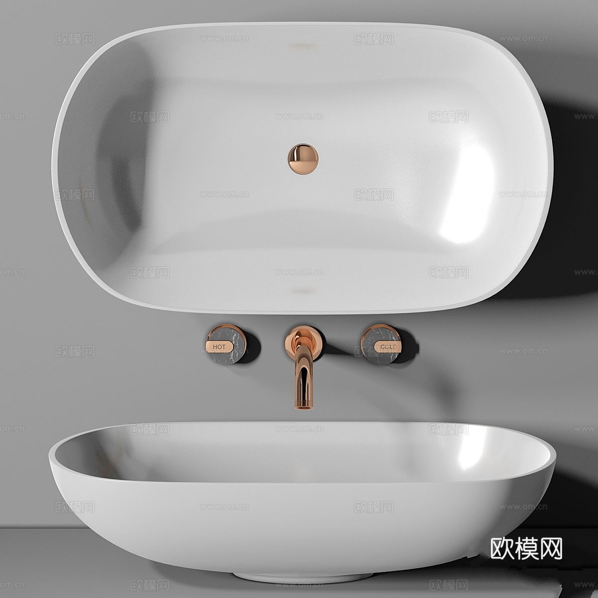 Planit凹面盆&Graff Mod plus水龙头3d模型下载