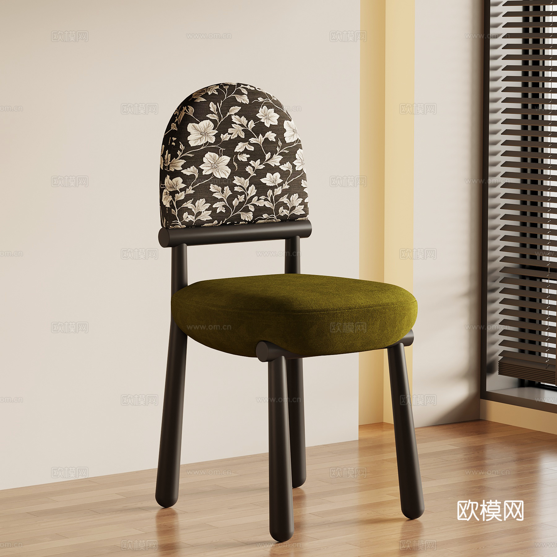 法式复古餐椅 椅子 单椅su模型