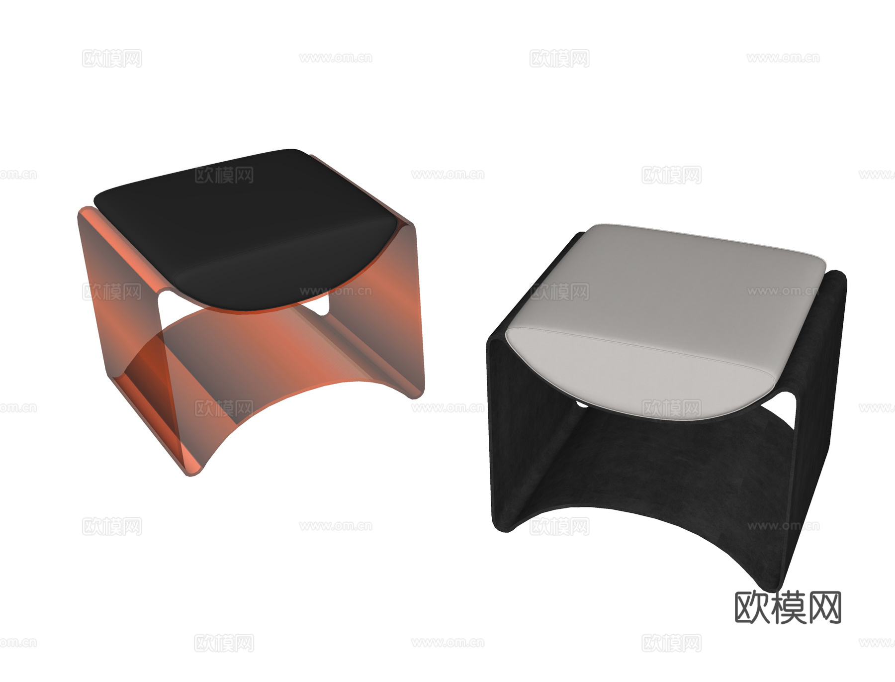 现代凳子 梳妆凳su模型