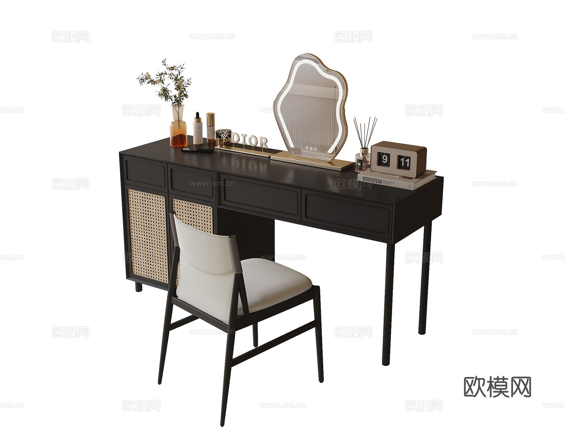 现代梳妆台su模型