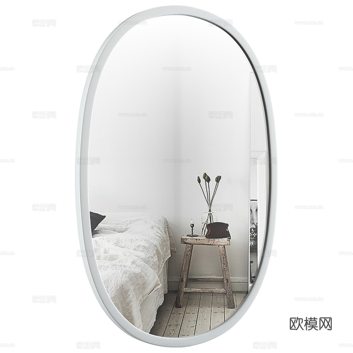 Hub现代与当代装饰镜UMB35043d模型下载