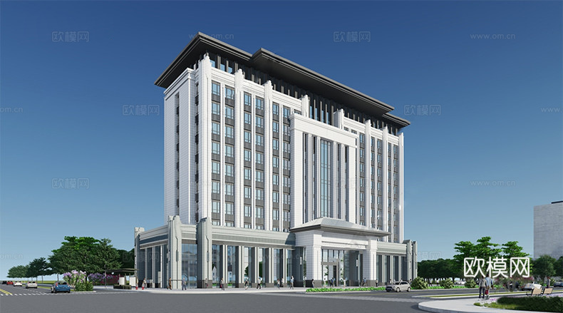 现代办公楼 写字楼建筑 政务办公楼su模型