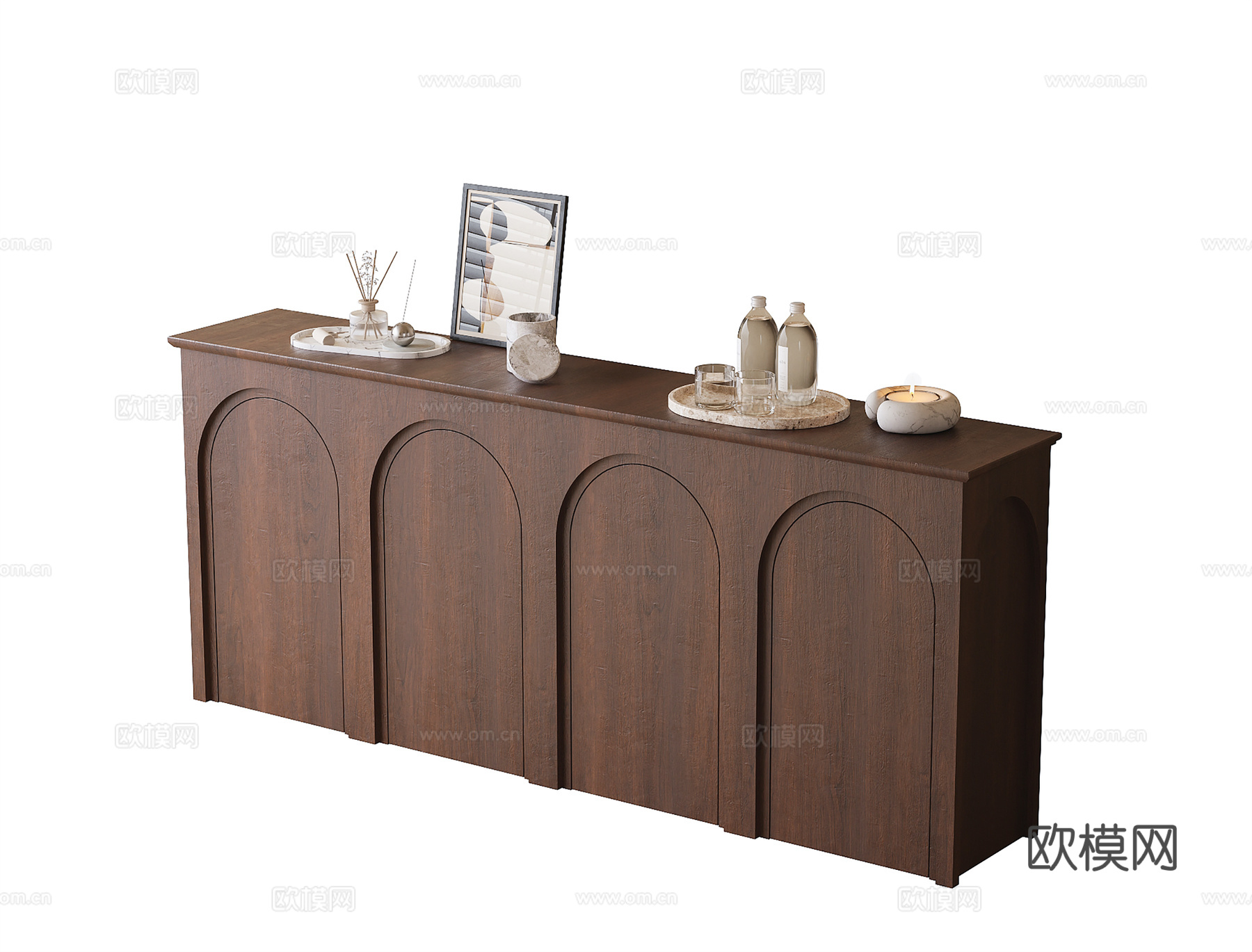 现代边柜 玄关柜 矮鞋柜su模型