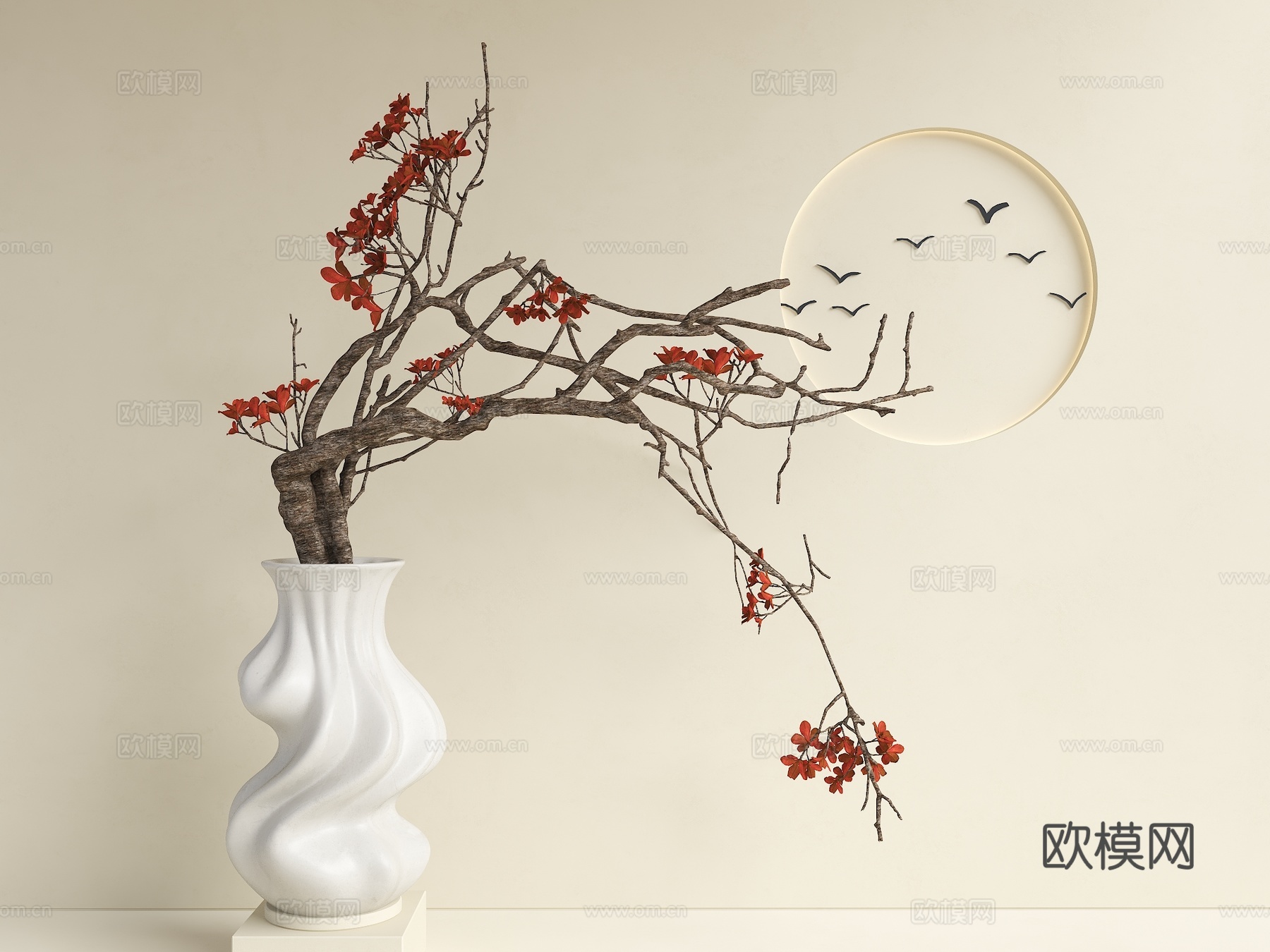 现代花瓶 异形花瓶 扭曲花瓶 装饰花瓶 花瓶摆件 现代花艺su模型