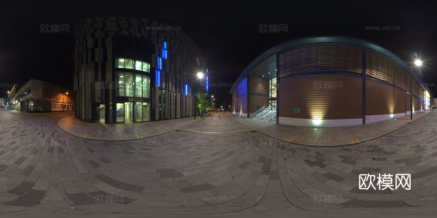 晚上 街道 城市 建筑物HDR