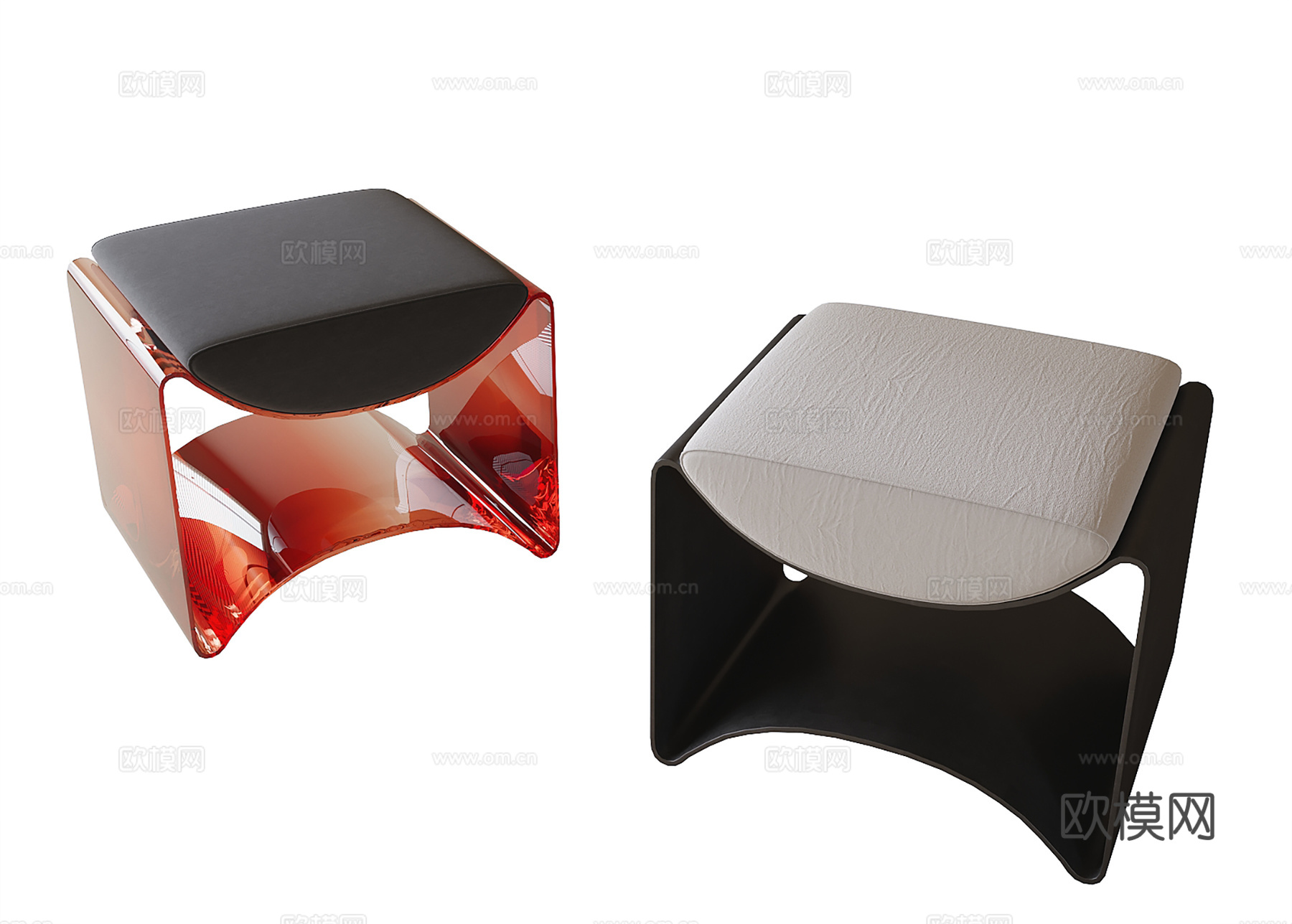 现代凳子 梳妆凳su模型
