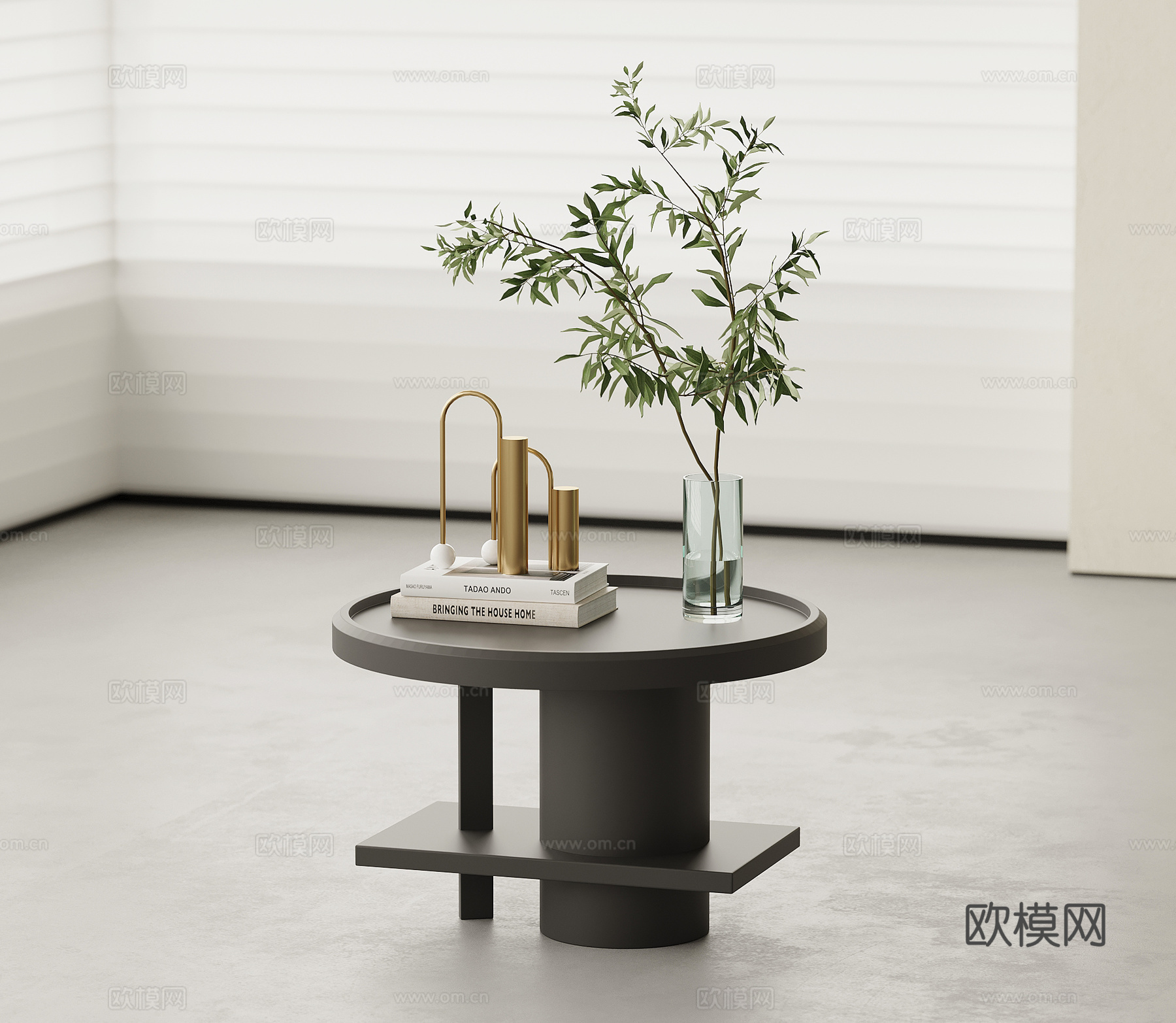 现代简约床头柜su模型