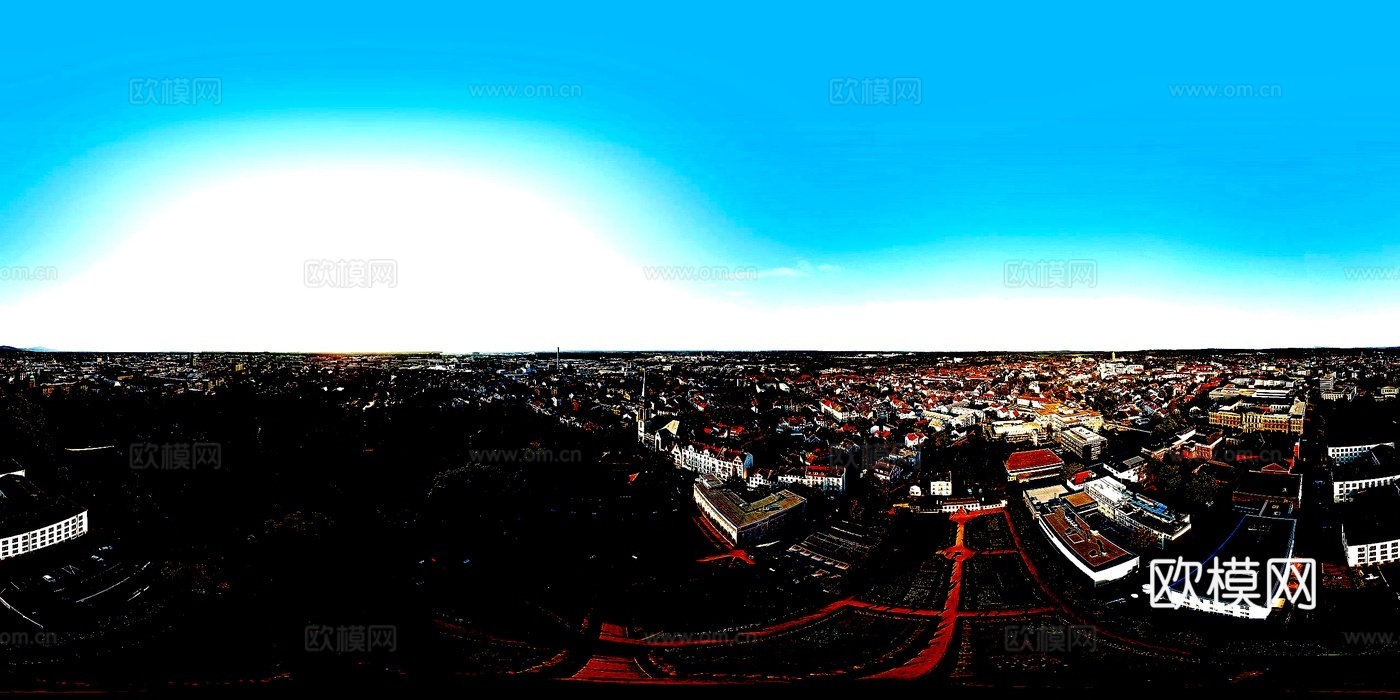 国外 教堂 广场 户外 天空HDR