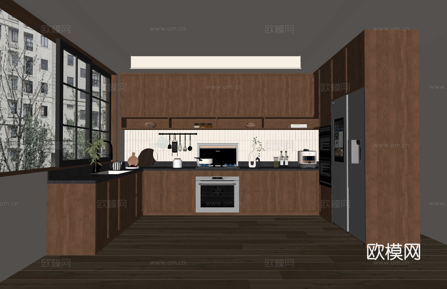 冰箱 家装 厨具 卫生间 餐厅 阳台 燃气灶 客厅 厨房su模型