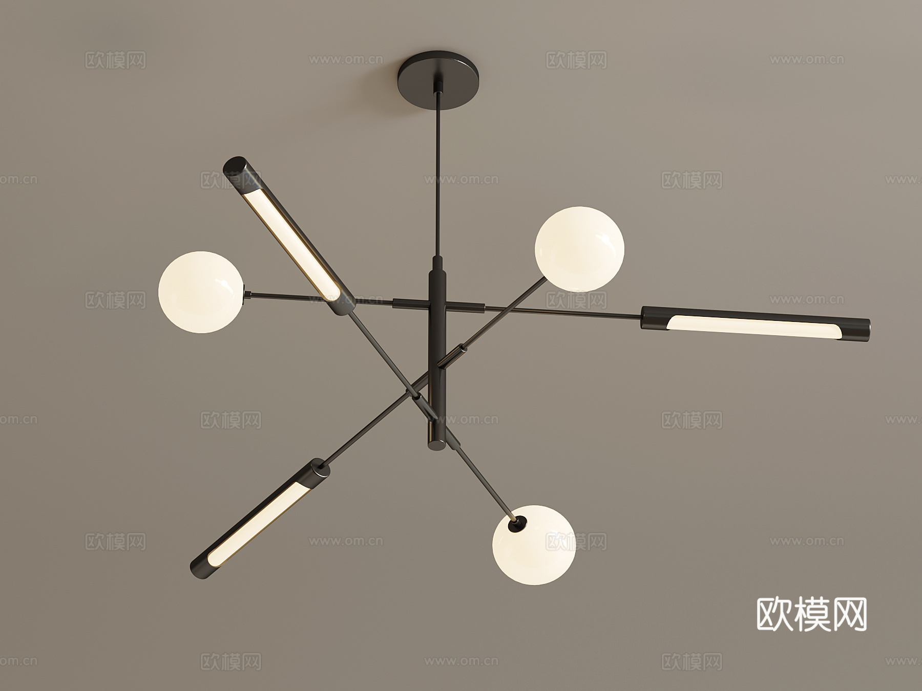 现代吊灯 金属吊灯 多头吊灯3d模型