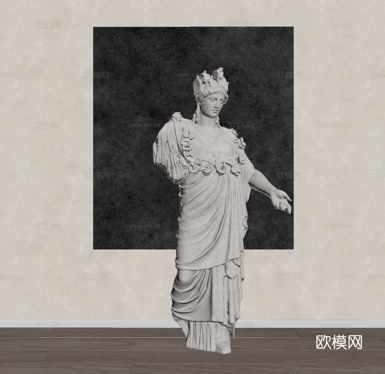 法式雕塑 摆件su模型