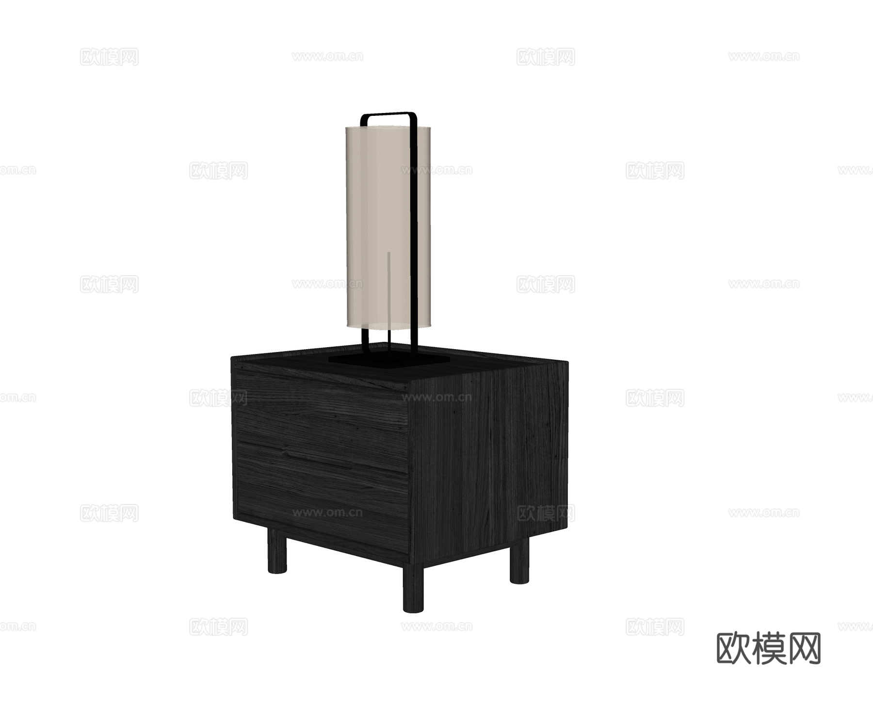 现代床头柜su模型
