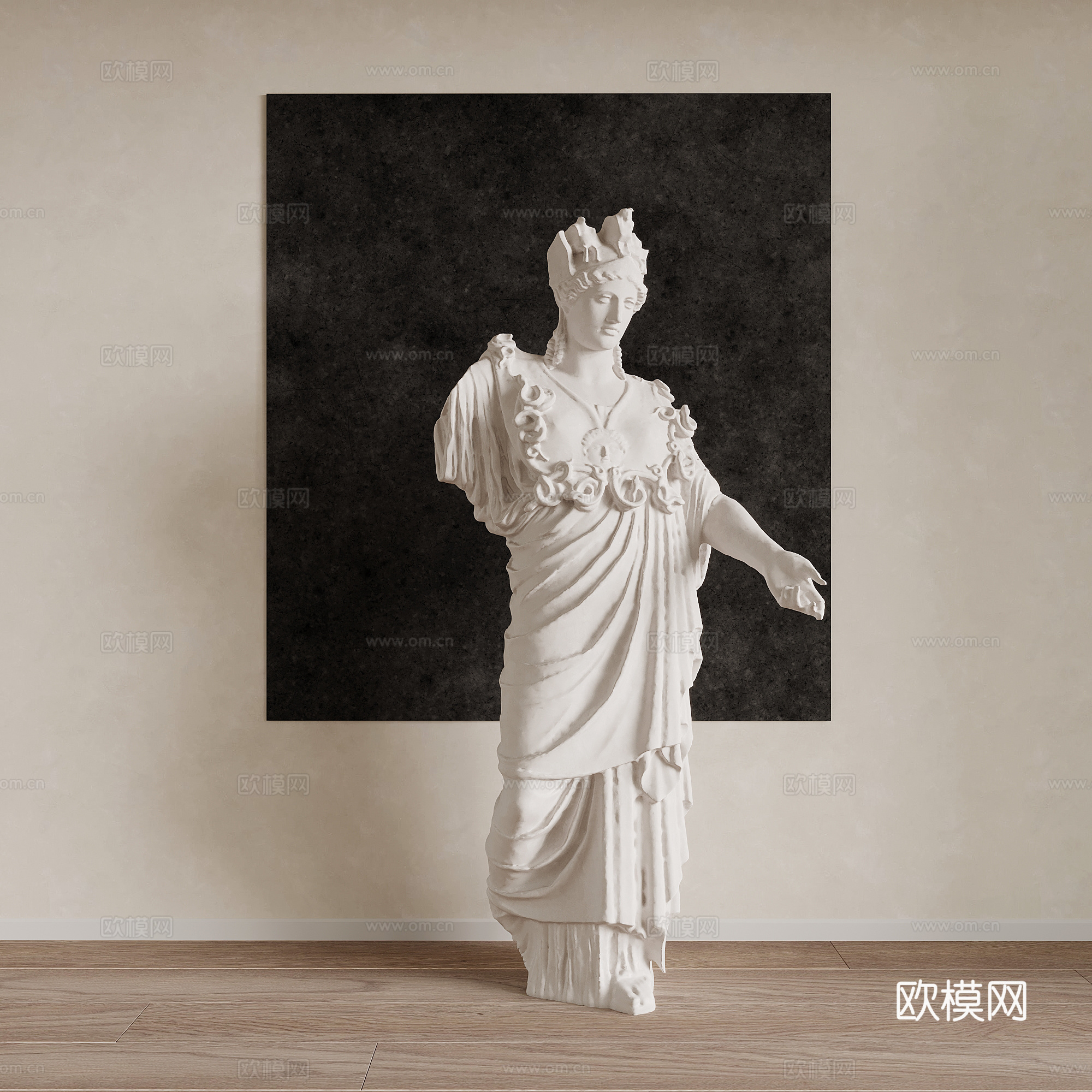 法式雕塑 摆件su模型