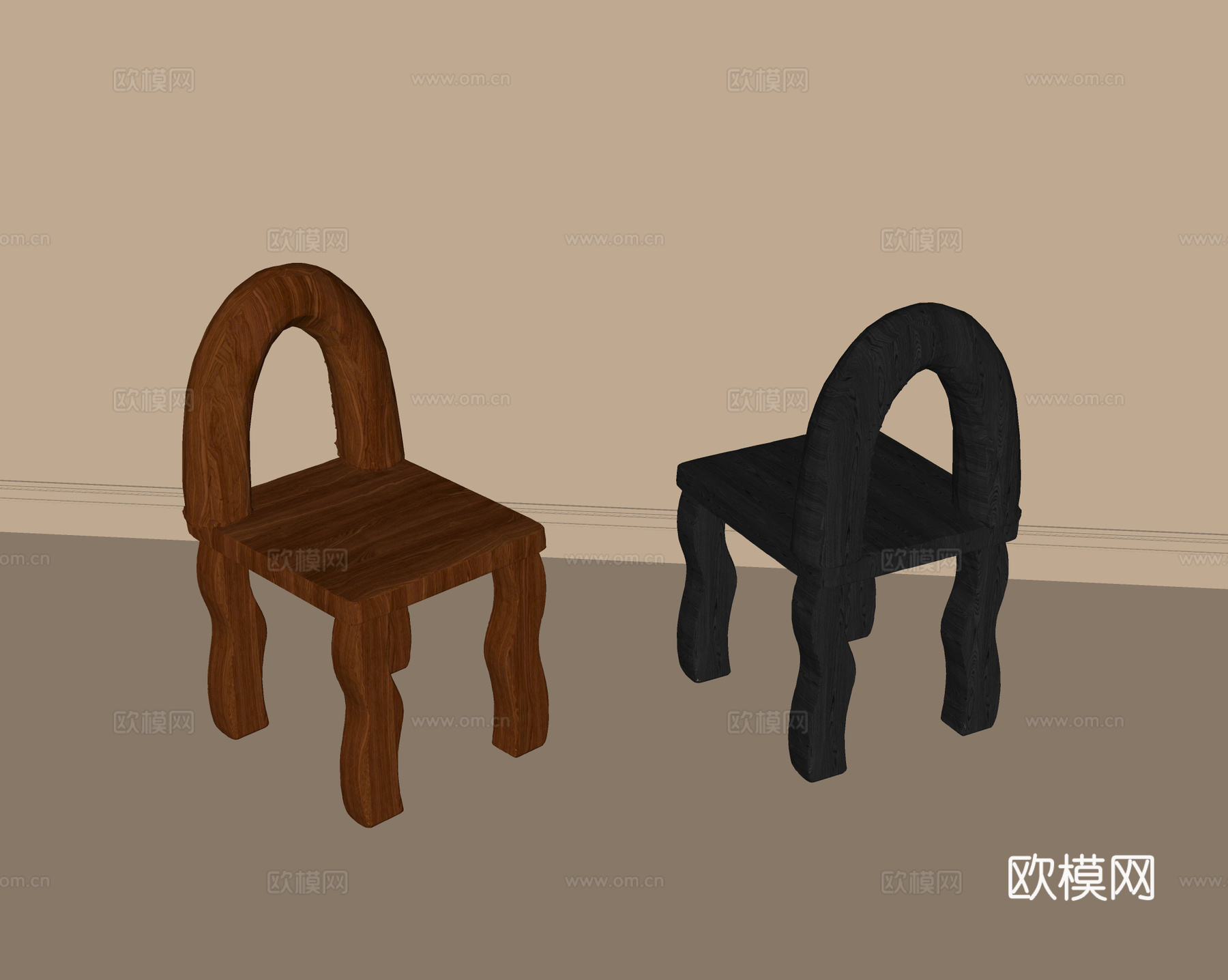 现代单椅su模型