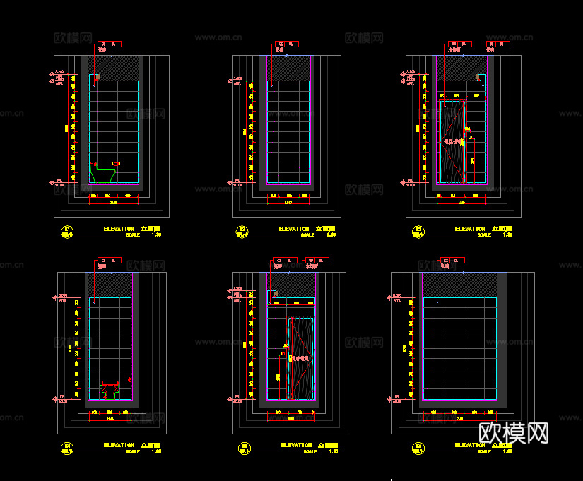 10套售楼处施工图CAD附效果图cad施工图