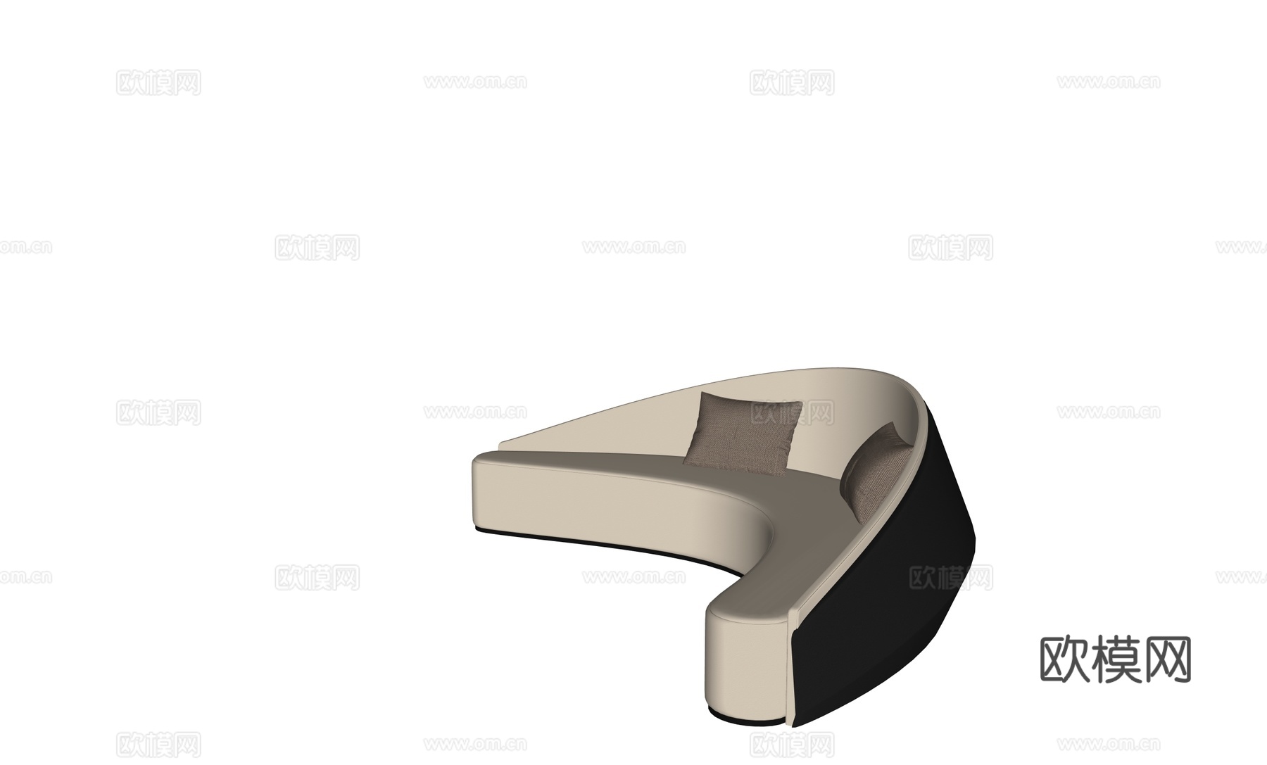 客厅圆形异形沙发su模型